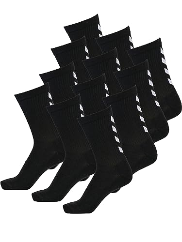 hummel Unisex Fundamental Sportsocken - 12er Pack I Schwarz 36/40 von hummel