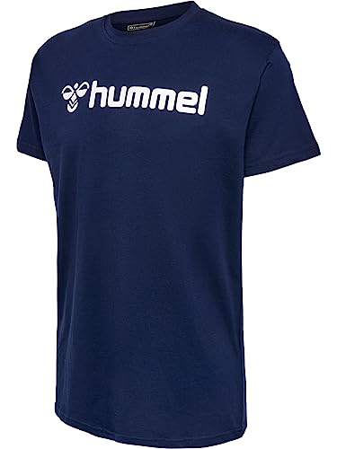 hummel Unisex Kinder Hmlgo Kids Cotton Logo T-Shirts (as3, Numeric, Numeric_128, Regular, 7026 Marine) von hummel