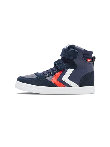 Hummel Unisex Kinder Slimmer Stadil Leather High Jr Hohe Sneaker High-Top, Peacoat,29 EU von hummel