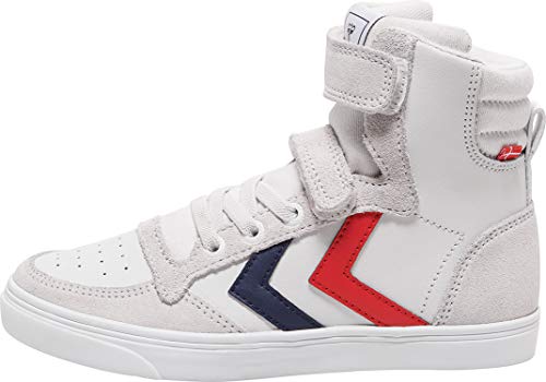 hummel Slimmer Stadil Leather High Unisex Kinder Athleisure Sneaker Mit Klettverschluss von hummel