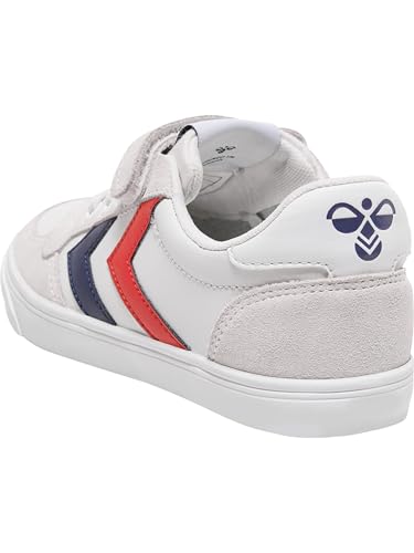 hummel Slimmer Stadil Leather Low Unisex Kinder Athleisure Sneaker Mit Klettverschluss White von hummel