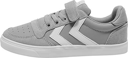 hummel Slimmer Stadil Leather Low Unisex Kinder Athleisure Sneaker Mit Klettverschluss von hummel