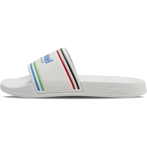 hummel Unisex Pool RT Slide Sandal, White/Multicolor, 48 EU von hummel