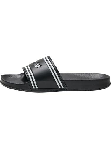 hummel Pool Slide Retro Unisex Erwachsene Athleisure Sandal & Slippers Mit Atmungsaktiv Black von hummel