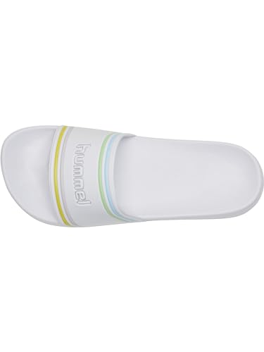 hummel Unisex Pool Slide Retro Sandale, White/Multicolor, 40 EU von hummel