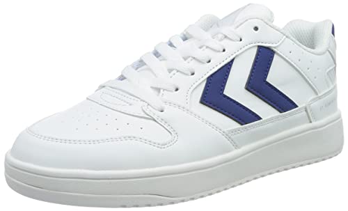 HUMMEL Unisex ST. Power Play CL Sneaker, White/Blue, 44 EU von hummel