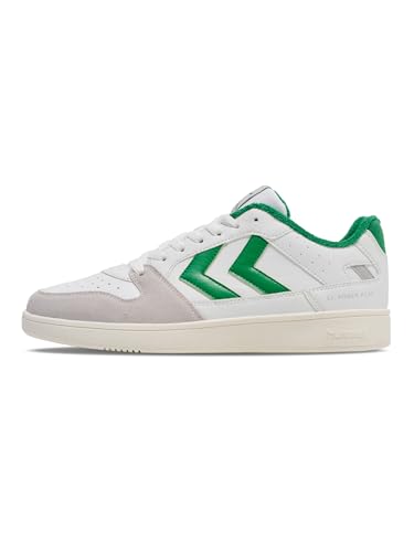 hummel Unisex ST. Power Play PL Sneaker, White/Green, 39 EU von hummel