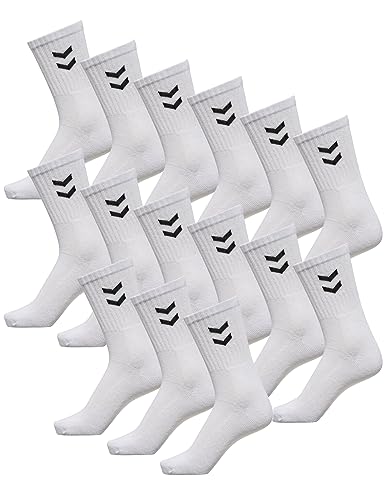 hummel Unisex Sportsocken Basic - 15er Pack I Weiß 36/40 von hummel