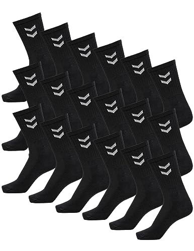 hummel Unisex Sportsocken Basic - 18er Pack I Schwarz 32/35 von hummel