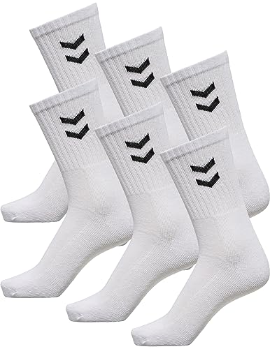 hummel Unisex Sportsocken im 6er Pack I weiß 36-40 von hummel