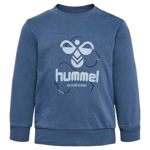hummel - hmlCITRUS Sweatshirt, Kinder Sweatshirt (DE/NL/SE/PL, Numerisch, 92, Regular, Regular, Blau) von hummel
