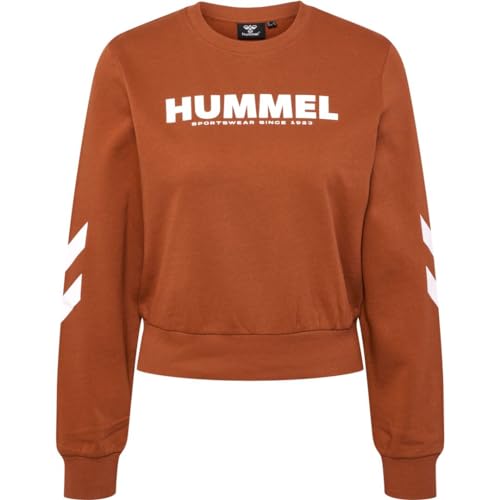 hummel - hmlLEGACY, Damen Sweatshirt (DE/NL/SE/PL, Alphanumerisch, S, Regular, Regular, Orange) von hummel