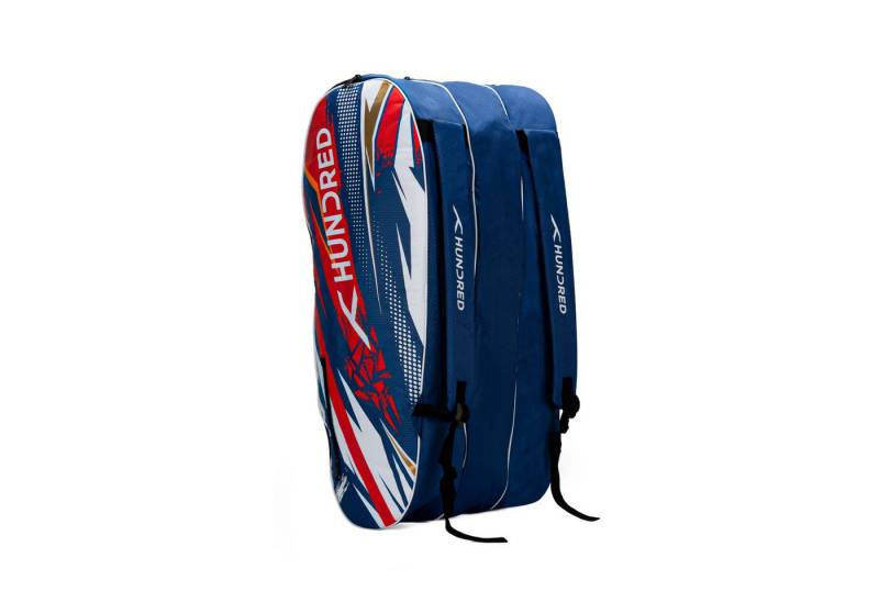 hundred Badmintontasche Levelup Kitbag Dust Blue mit 3 Fächern & Seitenfach 6-in-1 (Sport- & Trainingstasche mit Rucksackfunktion, Doppelfach-Tasche mit Seitenfach) von hundred