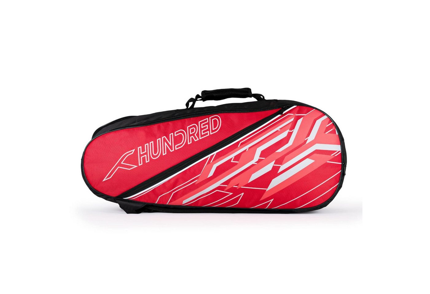 hundred Sporttasche Two Step Badminton- und Tennisschlägertasche (Enthaltene Komponenten: 1 Badminton-Tasche, Gepolsterte Rückengurte, Reißverschlusstasche vorne), Mehrere Fächer mit Seitentasche, Einfacher Tragegriff von hundred