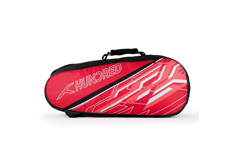 hundred Sporttasche Two Step Badminton- und Tennisschlägertasche (Enthaltene Komponenten: 1 Badminton-Tasche, Gepolsterte Rückengurte, Reißverschlusstasche vorne), Mehrere Fächer mit Seitentasche, Einfacher Tragegriff von hundred