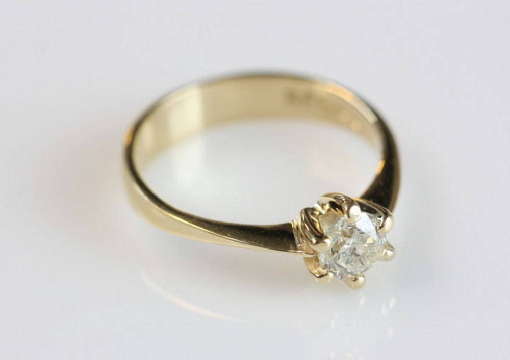 300 Diamant-Verlobungsring, Solitär-Ring 0 Ct Diamant Gold Ring 300 Diamant-Verlobungsring, Solitär-Ring 0 Ct Diamant Gold Ring von hunkeler
