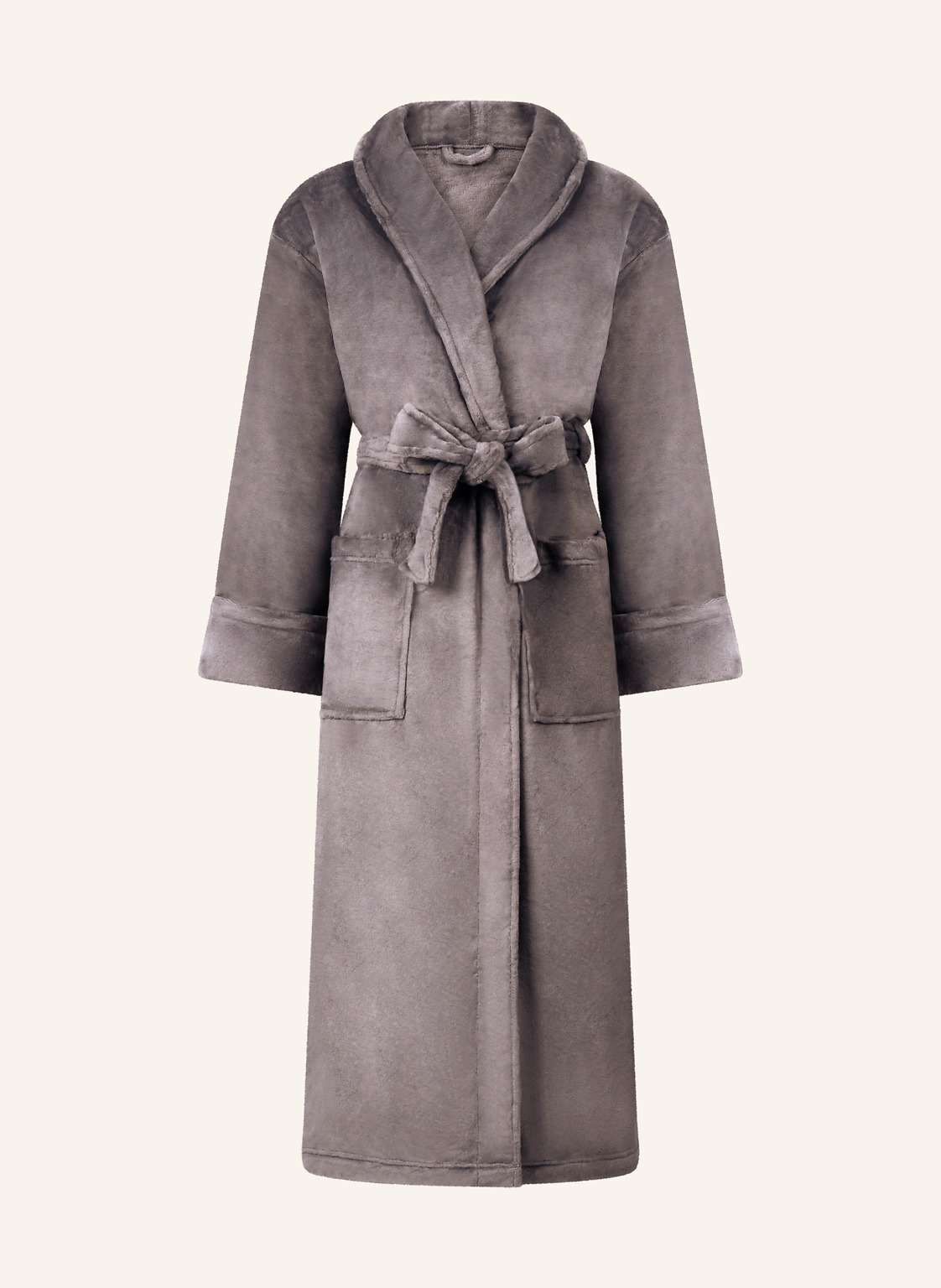 Hunkemöller Bademantel Soft Fleece grau von hunkemöller