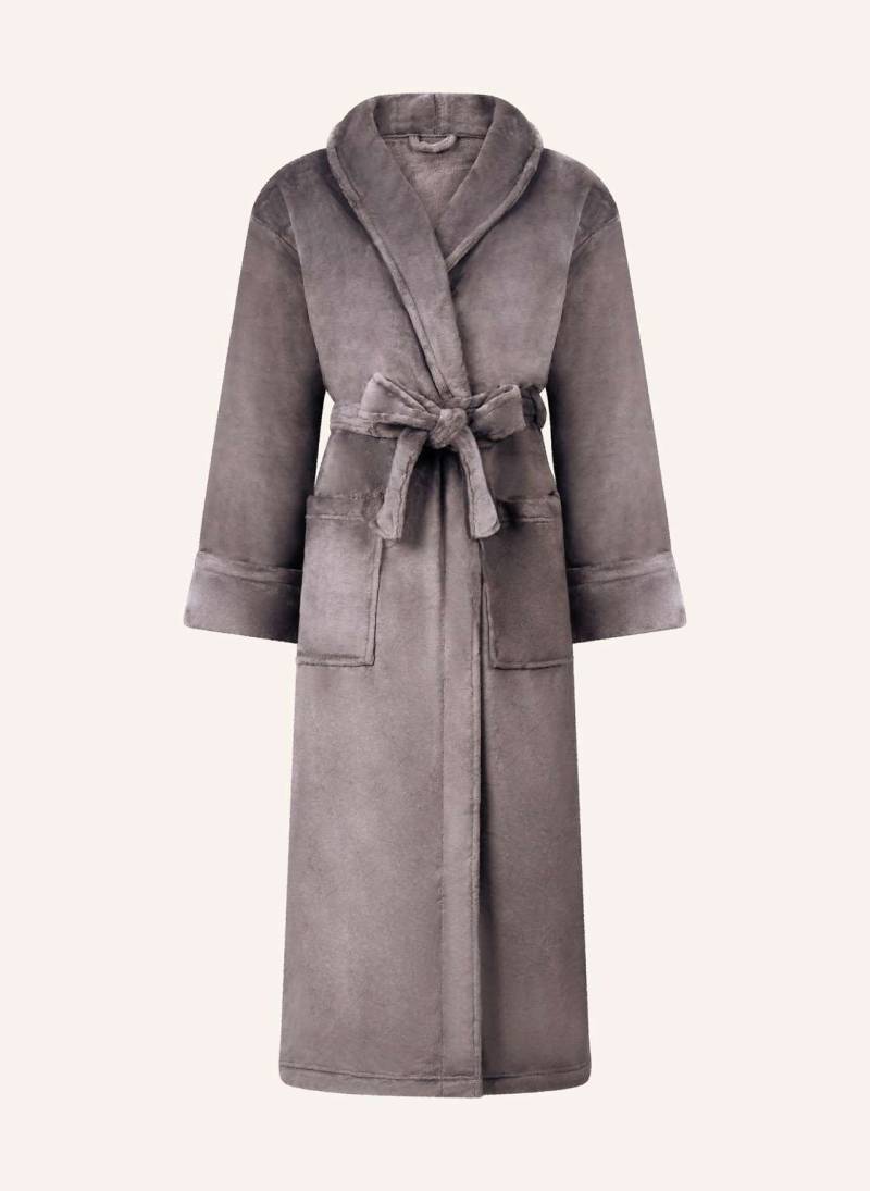 Hunkemöller Bademantel Soft Fleece grau von hunkemöller