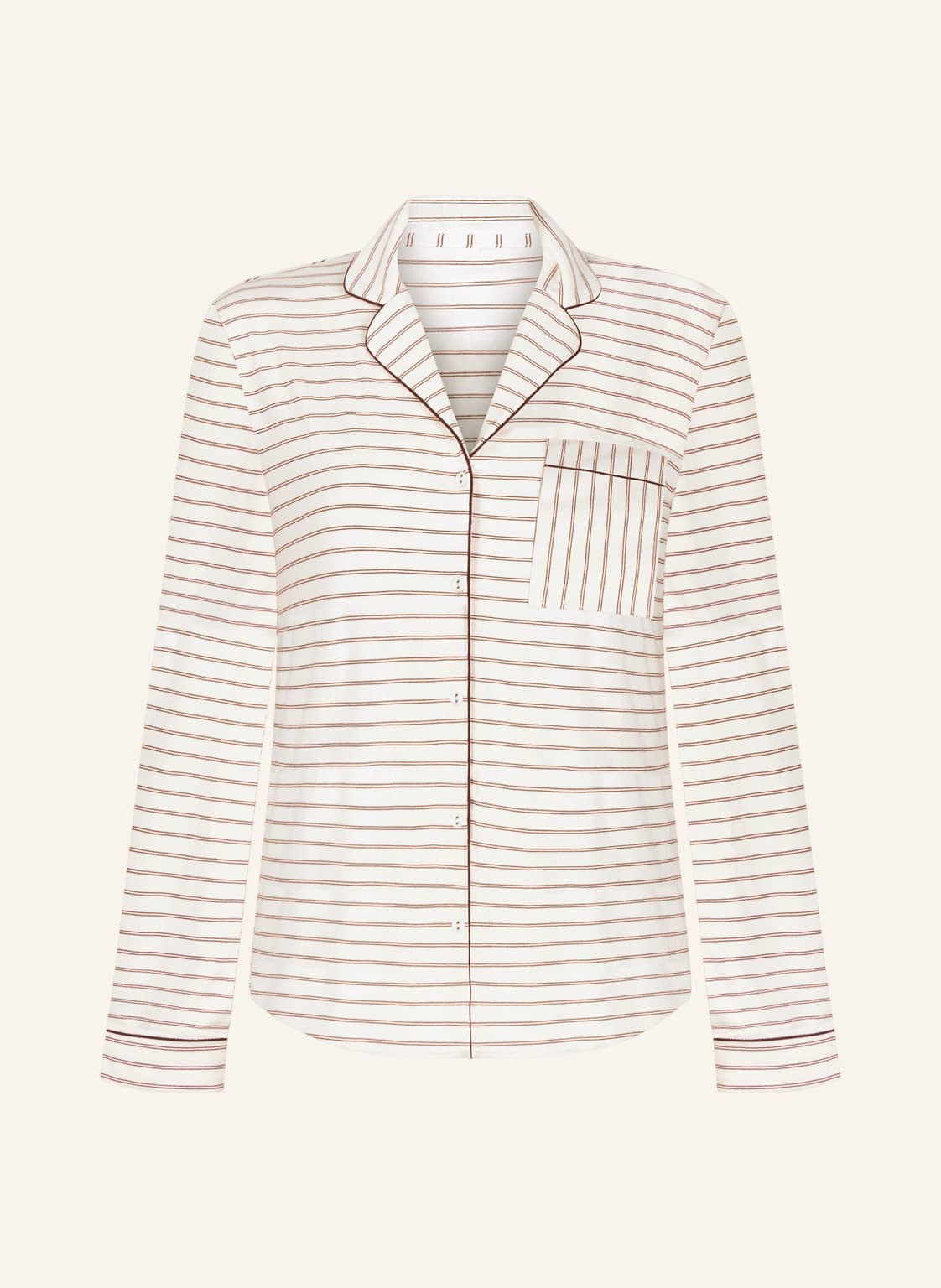 Hunkemöller Pyjama-Jacke Jersey Essential weiss von hunkemöller