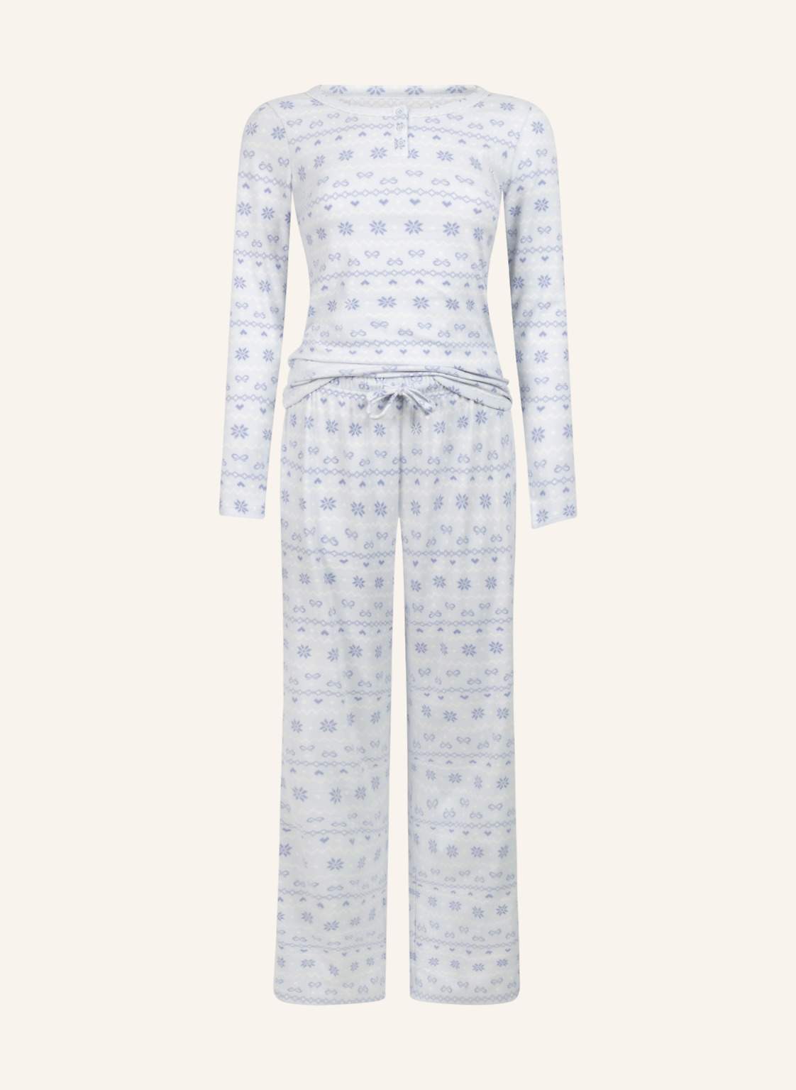 Hunkemöller Schlafanzug Fairisle blau von hunkemöller