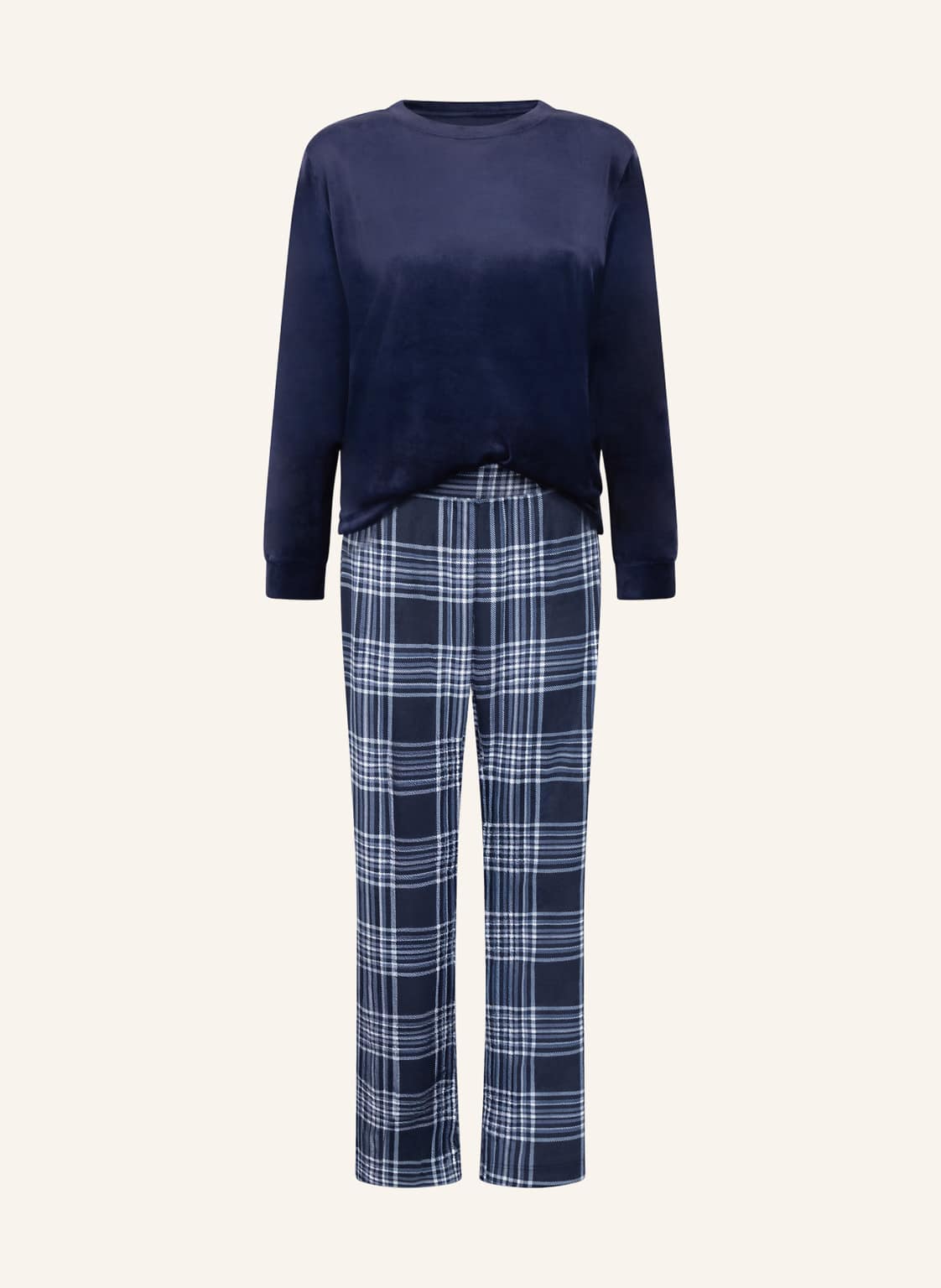 Hunkemöller Schlafanzug Velvet blau von hunkemöller