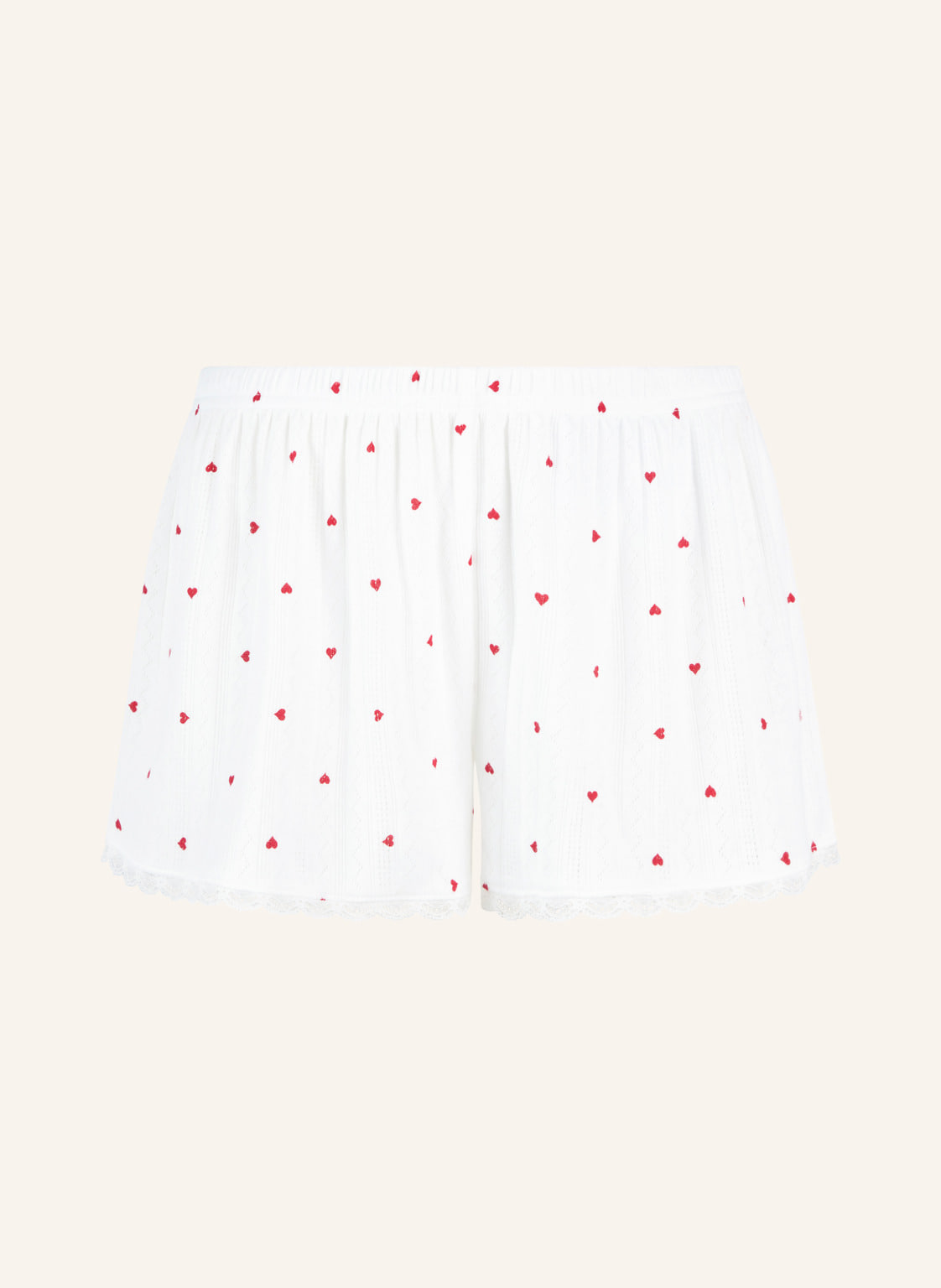 Hunkemöller Shorts Pointelle weiss von hunkemöller