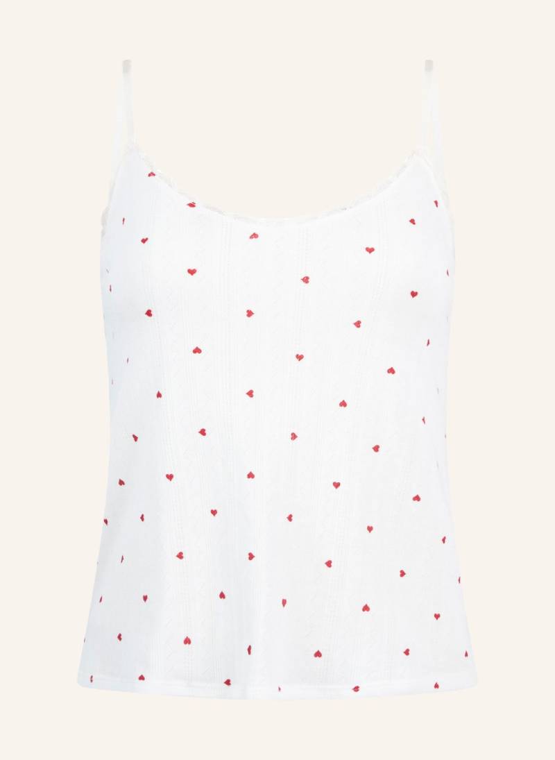 Hunkemöller Top Pointelle weiss von hunkemöller