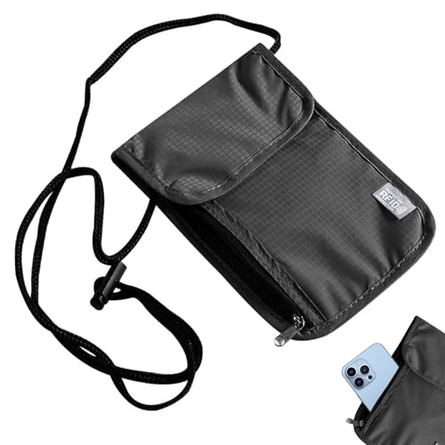 Huotflame Brustbeutel mit RFID-Schutz – wasserdichte Reisegeldbörse aus Nylon für Reisepass, Kreditkarten & Handy – Anti-Diebstahl Brusttasche 19x14cm Schwarz für Männer & Frauen auf Reisen Huotflame Brustbeutel mit RFID-Schutz – wasserdichte Reisegeldbörse aus Nylon für Reisepass, Kreditkarten & Handy – Anti-Diebstahl Brusttasche 19x14cm Schwarz für Männer & Frauen auf Reisen von huoflame