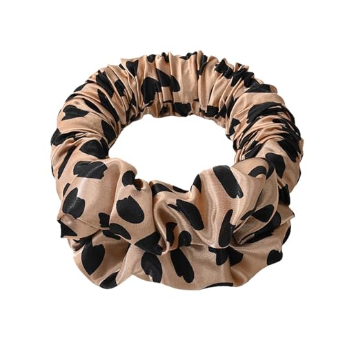 Huoflame Lockenwickler Ohne Hitze für Frauen – Heatless Hair Curler Scrunchie Set für Natürliches Styling – Leichtes Schlaf Lockenband für Overnight Curls – Perfekt für Reisen und Zuhause, Brown Dots von huoflame