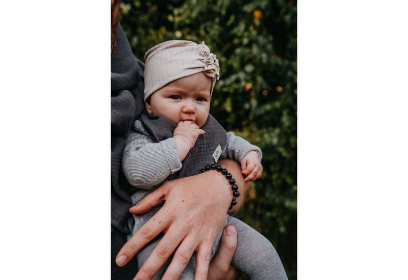 hutch&putch Lätzchen Musselin-Lätzchen Dreieckstuch mit Druckknopf für Baby (0-2 Jahre), (1-St), Aus 100% Bio-Baumwolle - Vegan, Atmungsaktiv und Saugstark von hutch&putch