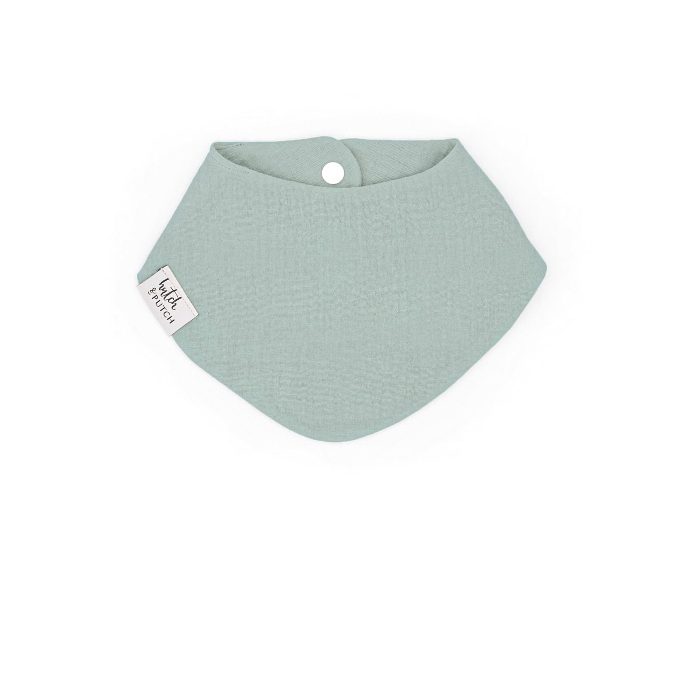 hutch&putch Lätzchen Musselin-Lätzchen Dreieckstuch mit Druckknopf für Baby (0-2 Jahre), (1-St), Aus 100% Bio-Baumwolle - Vegan, Atmungsaktiv und Saugstark von hutch&putch