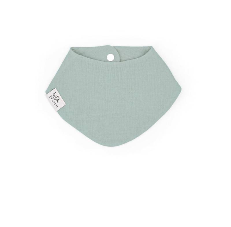 hutch&putch Lätzchen Musselin-Lätzchen Dreieckstuch mit Druckknopf für Baby (0-2 Jahre), (1-St), Aus 100% Bio-Baumwolle - Vegan, Atmungsaktiv und Saugstark von hutch&putch