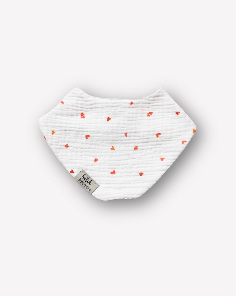 hutch&putch Lätzchen Musselin-Lätzchen Dreieckstuch mit Druckknopf für Baby (0-2 Jahre), (1-St) von hutch&putch