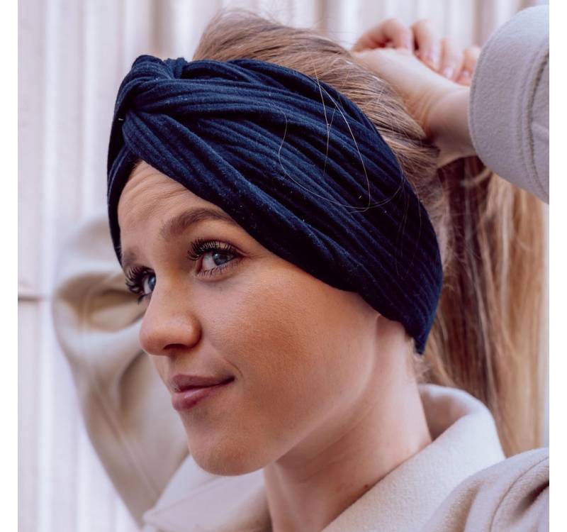 hutch&putch Stirnband Musselin-Stirnband für den Sommer - atmungsaktiv - 100% Bio-Baumwolle One Size - 4-Jahreszeiten Stirnband - mit elastischem Gummizug von hutch&putch