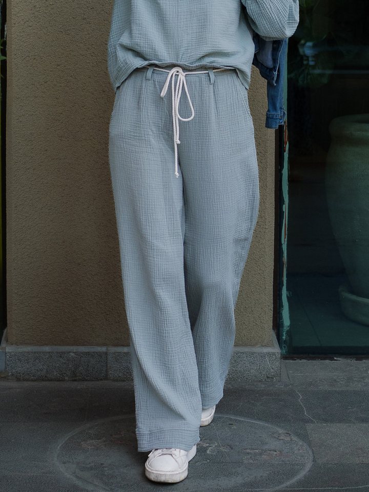 hutch&putch Stoffhose Musselin-Hose "Lea" Sommerhose Lang (1-tlg) von hutch&putch