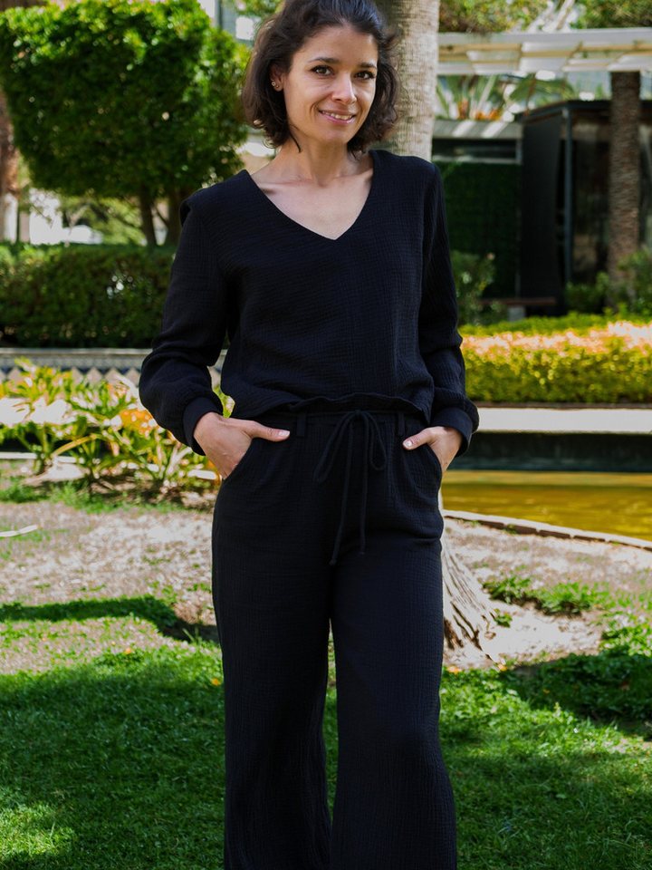 hutch&putch Stoffhose Musselin-Hose "Lea" Sommerhose Lang (1-tlg) von hutch&putch