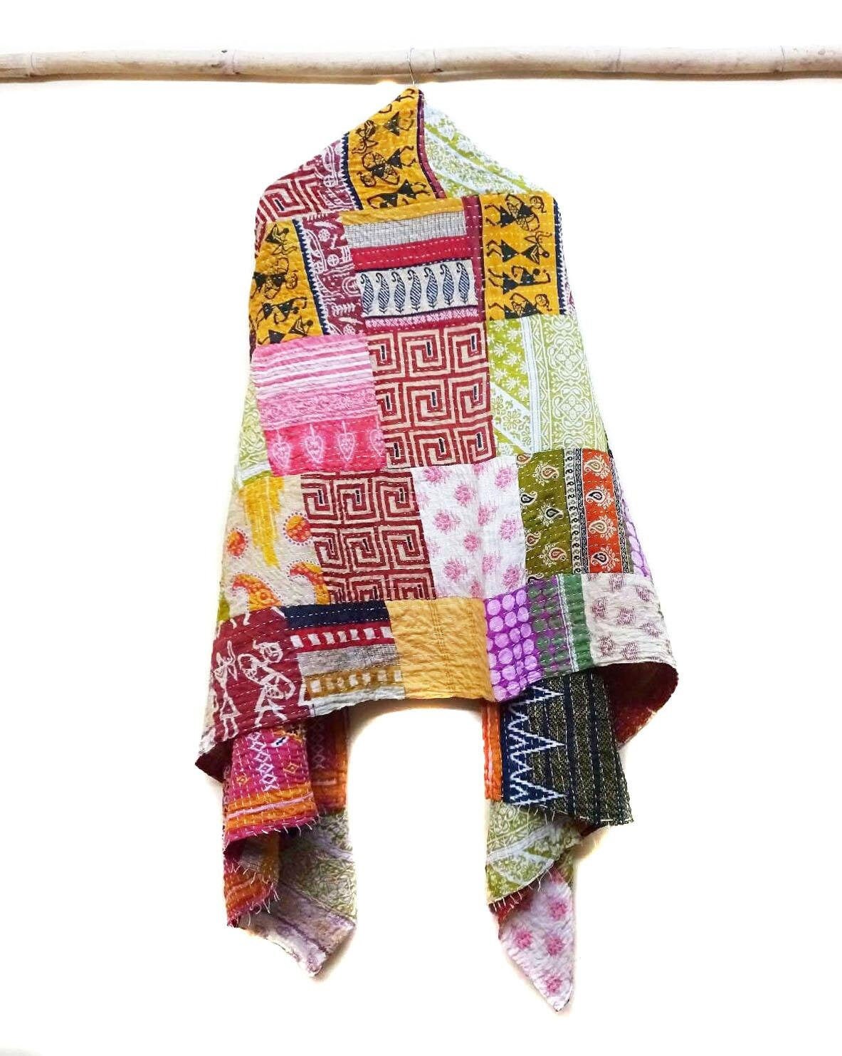 Handgefertigter Kantha Schal Aus Baumwolle/ Patchwork Handgefertigter Kantha Schal Aus Baumwolle/ Patchwork von hutse