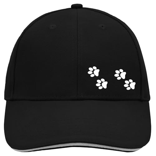 Huuraa Cappy Mütze Fußtapsen Tapsen Geschenk Black/Light Grey Fußtapsen Präsent von Huuraa