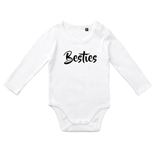 Huuraa Baby Body Bestie Besty Unisex Langarm Strampler Größe 62 mit Motiv für deine beste Freundin Geschenk Idee für Neugeborene und Kleinkinder von Huuraa