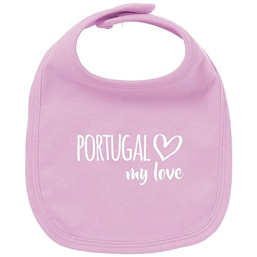 huuraa Baby Lätzchen Portugal my love Unisex Latz Größe Babypink für alle die Portugal lieben Geschenk Idee für Neugeborene und Kleinkinder von huuraa