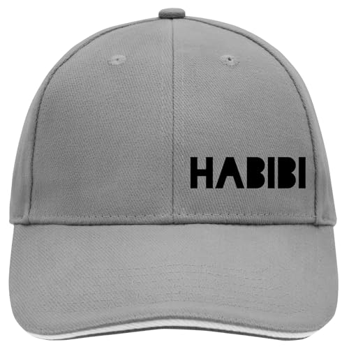 Huuraa Baseball Cap Habibi Schatz Freund Geschenk Dark Grey/White Habibi Geschenkidee von Huuraa