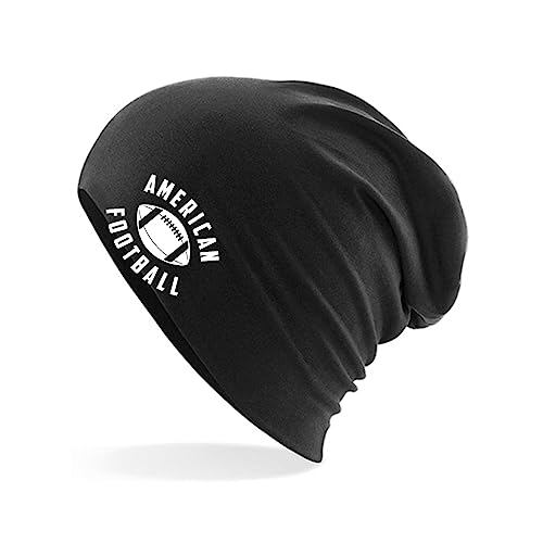 Huuraa Beanie American Football Ball Unisex Mütze Größe Black mit Motiv für alle Football Fans Geschenk Idee für Freunde und Familie von Huuraa