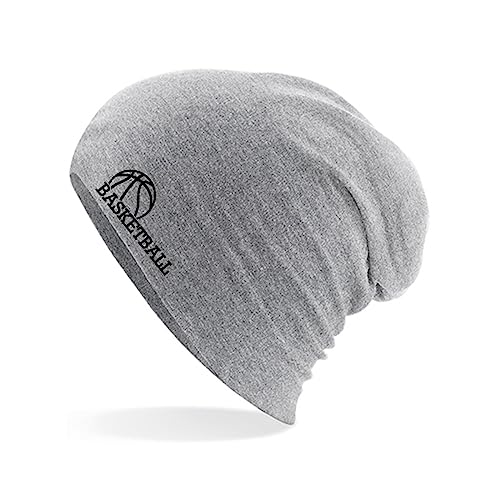 Huuraa Beanie Basketball Ball Unisex Mütze Größe Heather Grey mit Motiv für alle Basketball Fans Geschenk Idee für Freunde und Familie von Huuraa