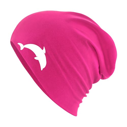 Huuraa Wintermütze Delfin Silhouette Geschenk Fuchsia Delfin Geschenkidee von Huuraa