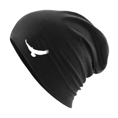 Huuraa Beanie Eagle Silhouette Adler Geschenk Black Eagle Silhouette Präsent von Huuraa