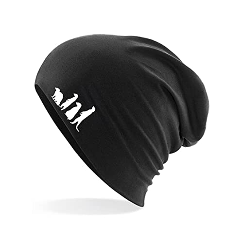 Huuraa Beanie Erdmännchen Silhouette Unisex Mütze Größe Black mit Motiv für alle Tierfreunde Geschenk Idee für Freunde und Familie von Huuraa