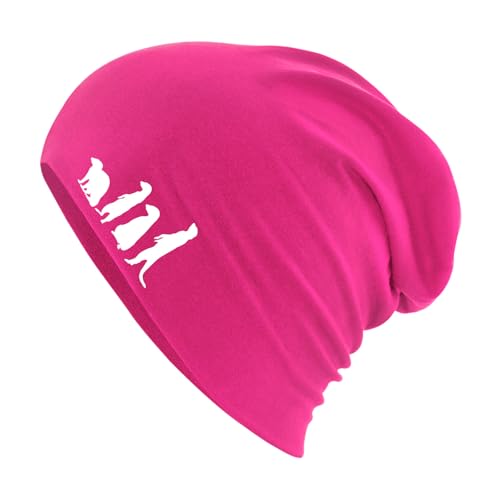 Huuraa Wintermütze Erdmännchen Silhouette Geschenk Fuchsia Erdmännchen Geschenkidee von Huuraa