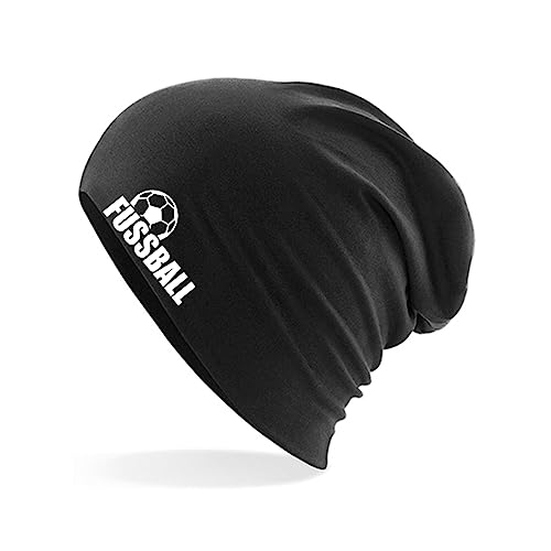 Huuraa Erwachsenen Beanie Fussball Ball Unisex Mütze Größe Black mit Motiv für alle Soccer Fans Geschenk Idee für Freunde und Familie von Huuraa