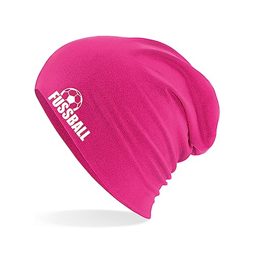 Huuraa Beanie Fussball Ball Unisex Mütze Größe Fuchsia mit Motiv für alle Soccer Fans Geschenk Idee für Freunde und Familie von Huuraa