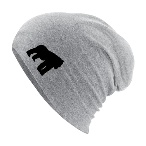 Huuraa Mütze Gorilla Silhouette Geschenk Heather Grey Gorilla Accessoire von Huuraa